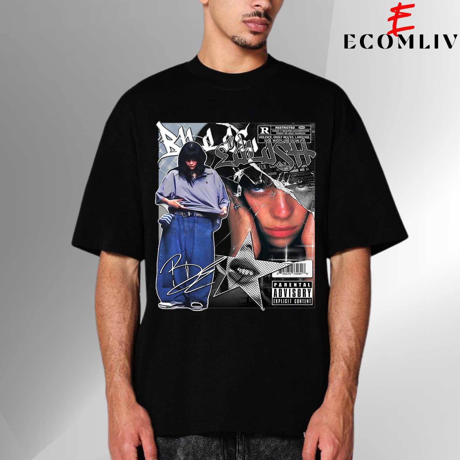 Billie Eilish Graphic T-Shirt, Streetwear Fan Tee